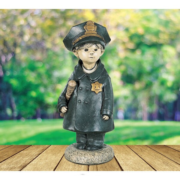 Henri studios classical sculpture cement little boy in Police officer